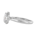 Marquise Diamond Round Halo Ring, 0.42ct. - Nazarelle