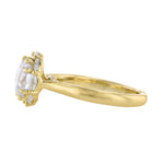 Marquise Diamond Round Halo Ring, 0.42ct. - Nazarelle