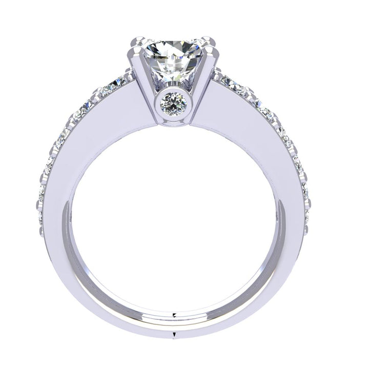 18K White Gold Engagement Ring Setting - Nazarelle