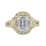 18K White Gold Marquise and Round Cut Engagement Ring, 1.50ct. - Nazarelle