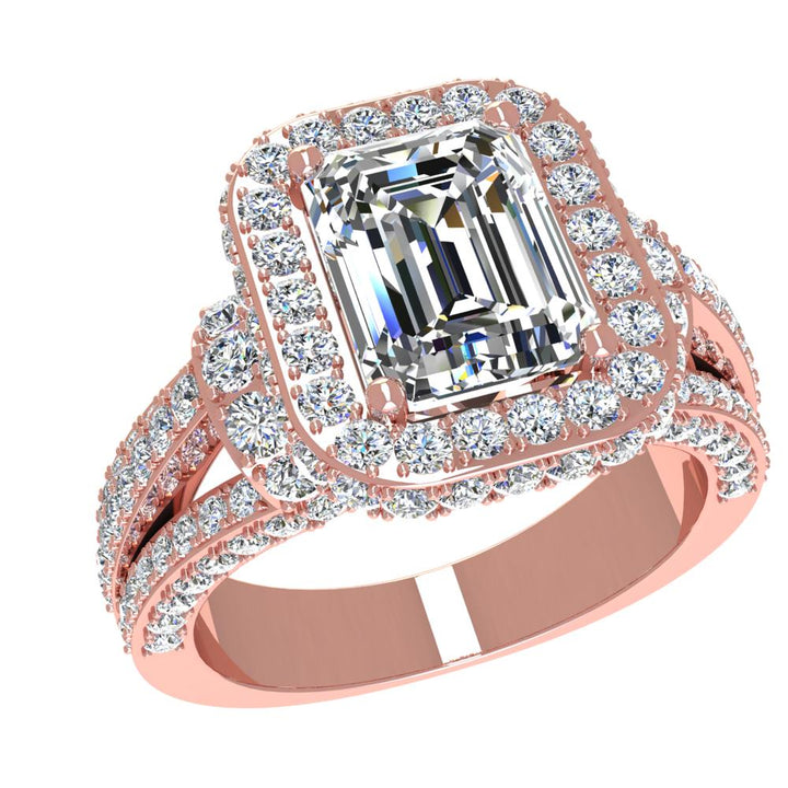 14K Rose Gold Diamond Engagement Ring Setting - Nazarelle