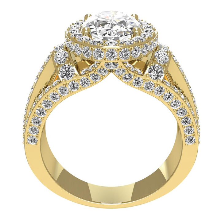 18K Yellow Gold Diamond Engagement Ring Setting - Nazarelle