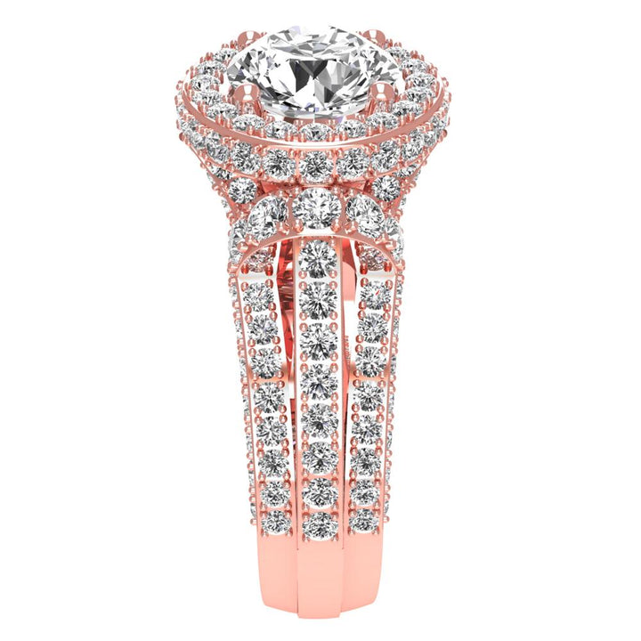 14K Rose Gold Diamond Engagement Ring Setting - Nazarelle