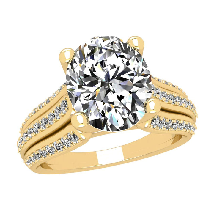 18K Yellow Gold Diamond Engagement Ring Setting - Nazarelle