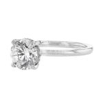 14K White Gold Round Under Halo Diamond Ring - Nazarelle