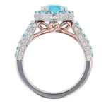 One of a Kind Paraiba Tourmaline and Diamond Ring - Nazarelle