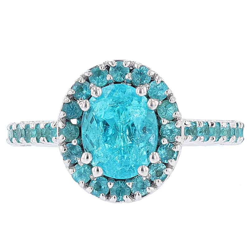 One of a Kind Paraiba Tourmaline and Diamond Ring - Nazarelle
