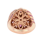 14K Rose Gold Pink Tourmaline, Pink Sapphire, and Diamond Ring - Nazarelle