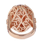 Cabachon Rose Quartz, Garnet, and Pink Tourmaline Ring - Nazarelle