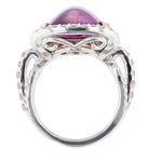 Pink Tourmaline, Pink Sapphire, and Diamond Ring - Nazarelle