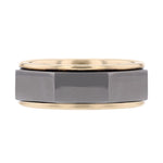 Men's 14K Black Rhodium and Yellow Gold Polished Band - Nazarelle