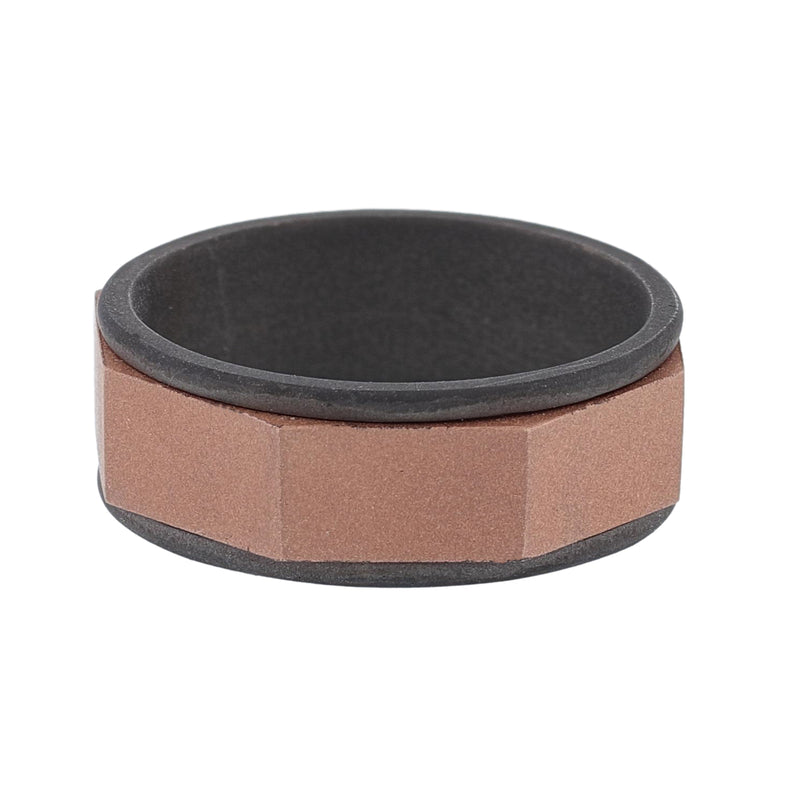 Men's 14K Rose and Black Gold Band - Nazarelle