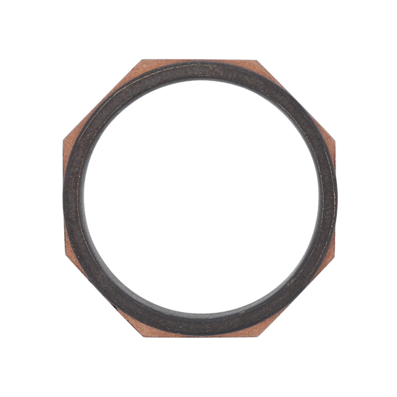 Men's 14K Rose and Black Gold Band - Nazarelle