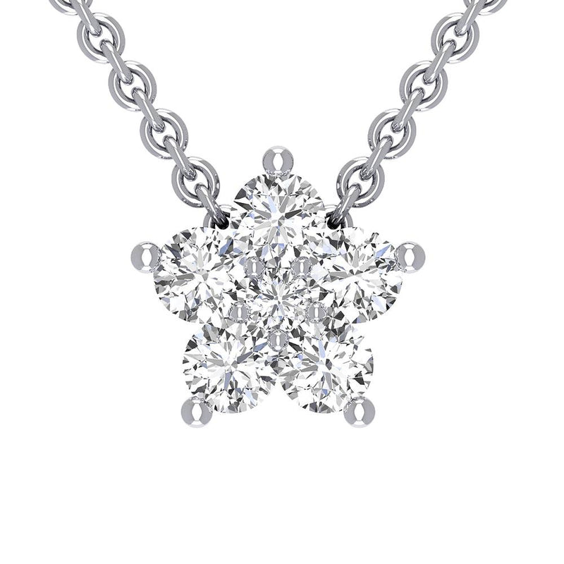 14K Gold Diamond Star Necklace, 0.50ct. - Nazarelle