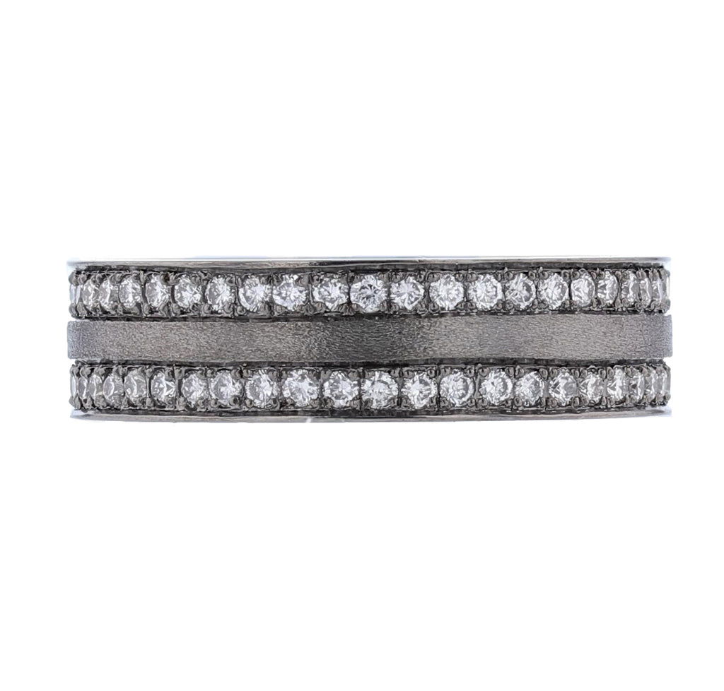 Men's 14K Black Gold Diamond Band - Nazarelle