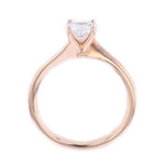 14K Rose Gold Round Solitaire Engagement Ring - Nazarelle