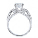 18K White Gold Oval Diamond Engagement Ring - Nazarelle