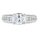 18K White Gold Oval Diamond Engagement Ring - Nazarelle