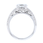 18K White Gold Oval Diamond Engagement Ring - Nazarelle