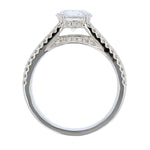 18K White Gold Round Diamond Engagement Ring - Nazarelle
