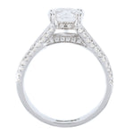 18K White Gold Round Diamond Engagement Ring - Nazarelle