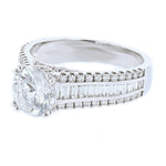 18K White Gold Round Diamond Engagement Ring - Nazarelle