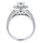 18K White Gold Round Diamond Engagement Ring - Nazarelle