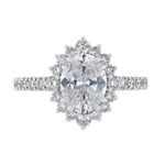 Vintage Style Diamond Halo Engagement Ring - Nazarelle