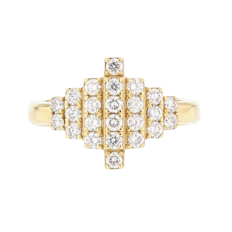 18K Yellow Gold Diamond Ring - Nazarelle