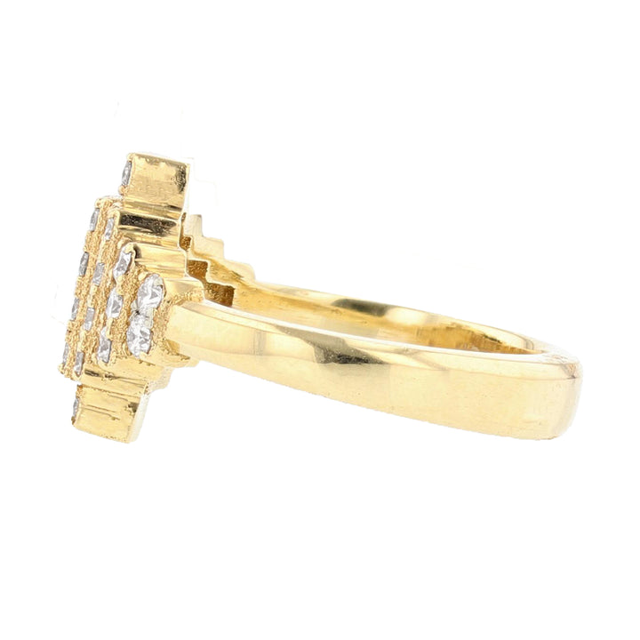 18K Yellow Gold Diamond Ring - Nazarelle