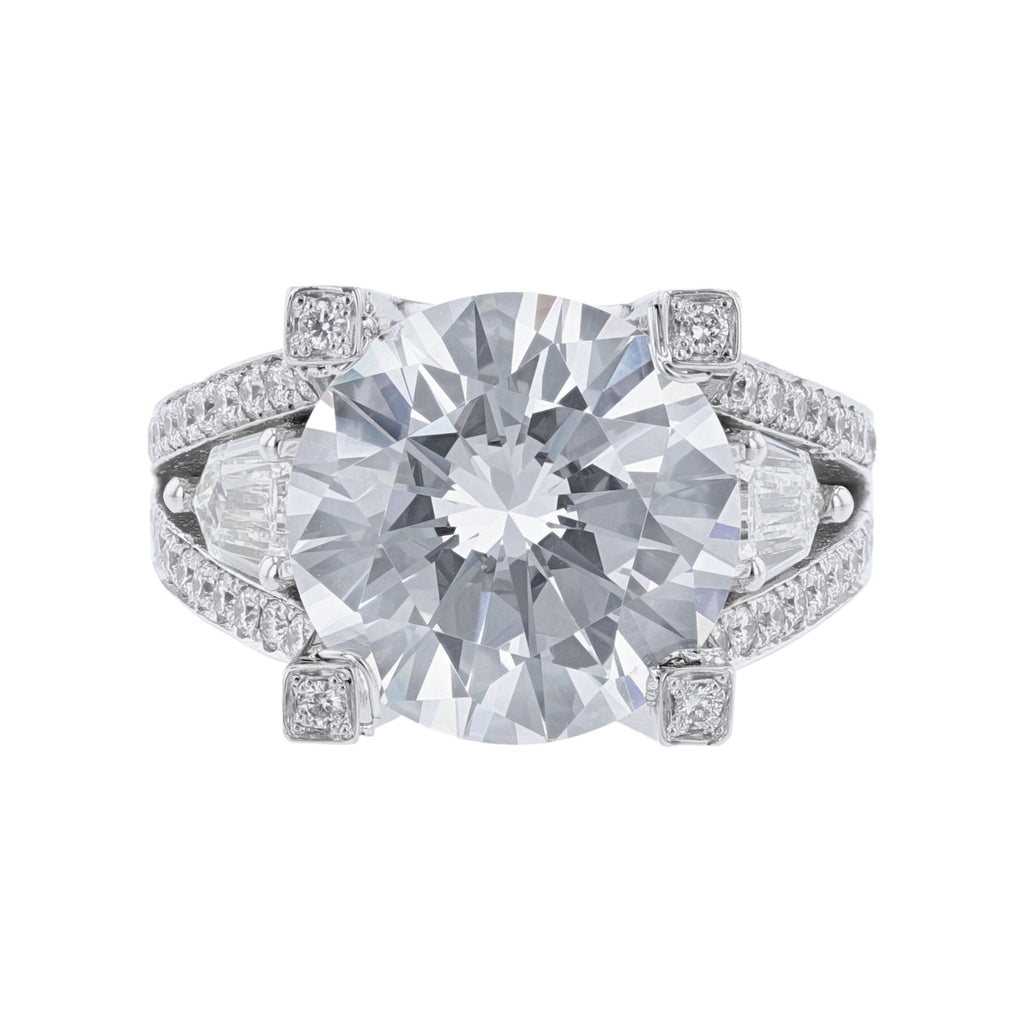 14K White Gold Round Kite Diamond Ring, 2.51ct. - Nazarelle